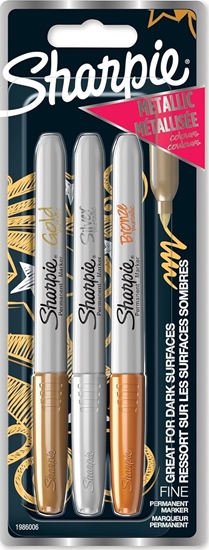 Picture of 1x3 Sharpie Metallic Marker F Gold/Silver/Bronze