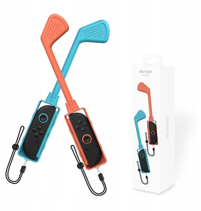 Attēls no 2x Kij Do Golfa Golf Joy-con Nintendo Switch 2 / Nsw 2 / Niebieski I Pomaraczowy / Jys-ns2265