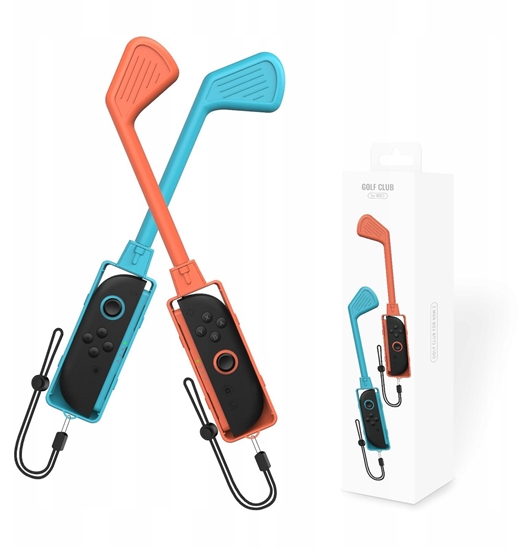 Изображение 2x Kij Do Golfa Golf Joy-con Nintendo Switch 2 / Nsw 2 / Niebieski I Pomaraczowy / Jys-ns2265