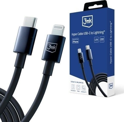 Attēls no Kabel USB 3MK USB-C - Lightning 1.2 m Czarny (5903108541206)