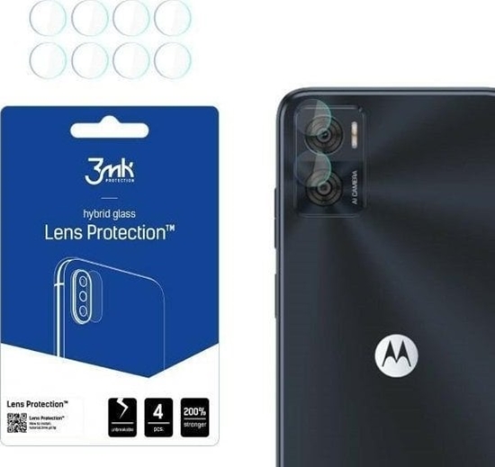 Изображение 3MK Szko hybrydowe na obiektyw aparatu 3MK Lens Protect Motorola Moto E22 [4 PACK]