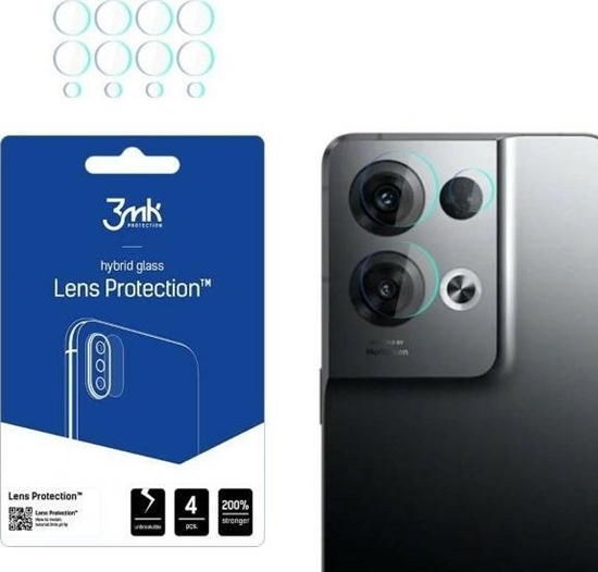 Picture of 3MK Szko hybrydowe na obiektyw aparatu 3MK Lens Protect Oppo Reno 8 Pro [4 PACK]
