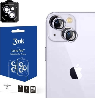 Attēls no 3MK Szko hybrydowe na obiektyw aparatu 3MK Lens Protection Pro Apple iPhone 14 fioletowy/violet