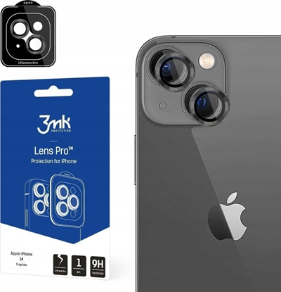 Attēls no 3MK Szko hybrydowe na obiektyw aparatu 3MK Lens Protection Pro Apple iPhone 14 grafitowy/graphite