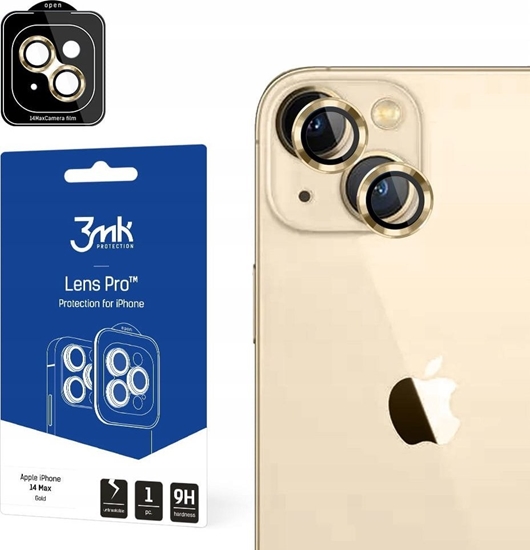 Picture of 3MK Szko hybrydowe na obiektyw aparatu 3MK Lens Protection Pro Apple iPhone 14 Plus zoty/gold