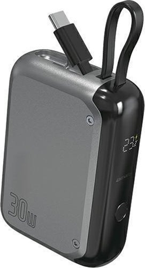 Picture of Powerbank 4smarts 4smarts Powerbank Pocket mit USB-C Kabel 10000mAh, spacegrau