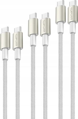 Attēls no Kabel USB 4smarts USB-C - USB-C 3 m Srebrny (540621)