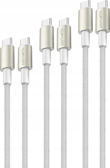 Picture of Kabel USB 4smarts USB-C - USB-C 3 m Srebrny (540621)