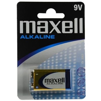 Picture of 6LR61/9V baterijas Maxell Alkaline iepakojumā 1 gb.