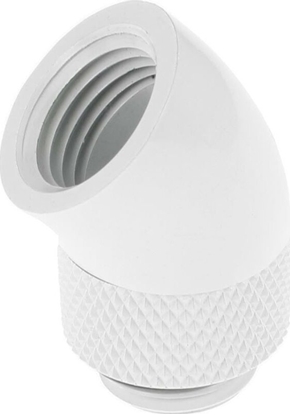 Изображение Adapter AV Barrow Barrow Adapter 45 Grad G1/4 Zoll AG auf G1/4 Zoll IG - drehbar, wei