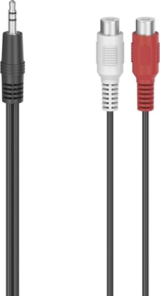 Attēls no Adapter AV Hama Jack 3.5mm - RCA (Cinch) x2 czarny (002051850000)