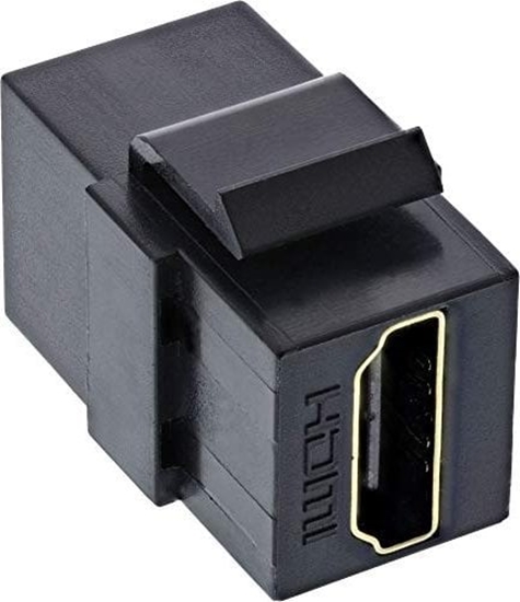 Picture of Adapter AV InLine InLine® HDMI Keystone Snap-In module, 4K/60Hz, HDMI AF/AF black
