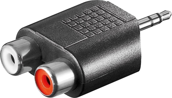 Picture of Adapter AV OEM Jack 3.5mm - RCA (Cinch) x2 czarny (11604)