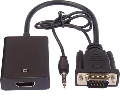 Picture of Adapter AV PremiumCord HDMI - D-Sub (VGA) + Jack 3.5mm czarny