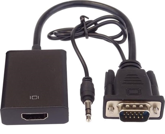 Picture of Adapter AV PremiumCord HDMI - D-Sub (VGA) + Jack 3.5mm czarny