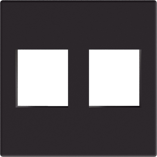 Picture of Adapter AV Procab Procab CP45KS2/B Connection plate Keystone 45 x 45 mm Black