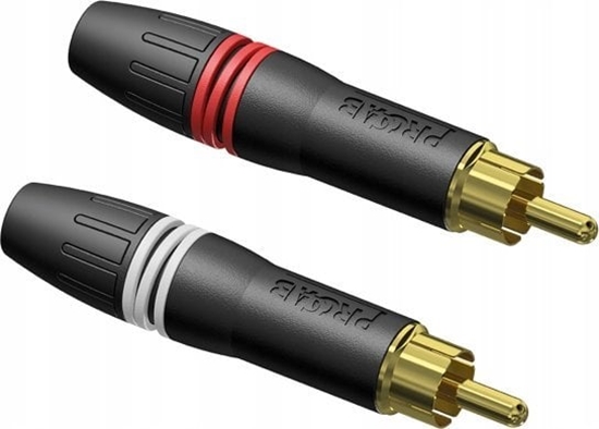 Picture of Adapter AV Procab PROCAB PCR2M/BG Cable connector - professional RCA/Cinch male - gold contacts - pair Black shel