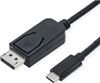 Изображение Kabelis TypeC > DisplayPort, v1.4, M / M, 1.0m, Roline