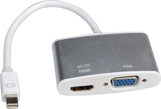 Picture of Adapter AV Roline DisplayPort Mini - HDMI - D-Sub (VGA) srebrny (JAB-2601584)