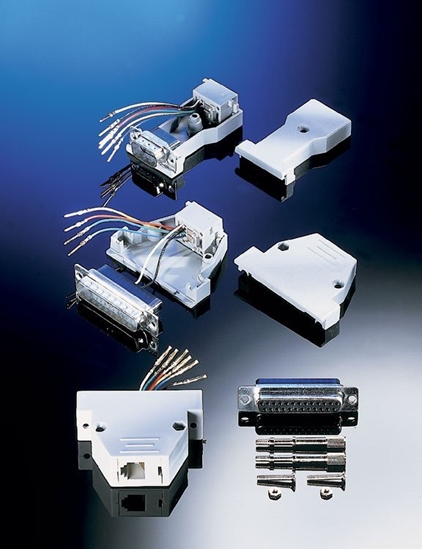 Picture of Roline DB25 plug - RJ-45 socket 8P / 8C 8-Wire