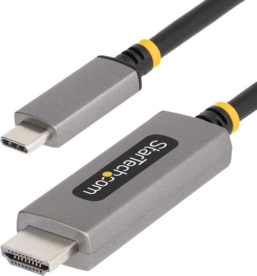 Picture of Kabel StarTech 3m USB-C HDMI Adapter kabel, 8K 60Hz, HDR10, USB C do HDMI - adapter HDMI - 24-pinowy mski USB-C do mskiego HDMI - 3 m - szary - aktywny, wsparcie do 8K 60 Hz, wsparcie do 4K 144 Hz