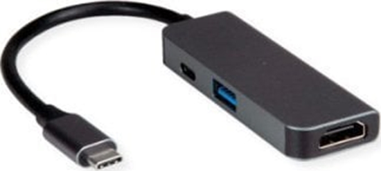Picture of Value Type C - HDMI Adapter, M/F, 1x USB 3.2 Gen 1 A, 1x Type C (Power Delivery)