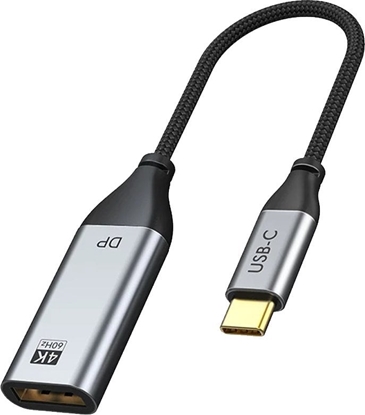 Picture of Adapter USB Cabletime Cabletime Adapteris USB-C (M) - DisplayPort (F), 4K/60Hz, su paauksuotomis jungtimis