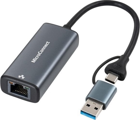 Picture of Adapter USB MicroConnect Microconnect MC-USBACNET2.5G zmieniacz pci / kabli USB C RJ-45 Czarny