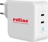 Изображение Roline USB Wall Charger Euro Plug, 2 Ports, 2x C (PD), 100W, GaN
