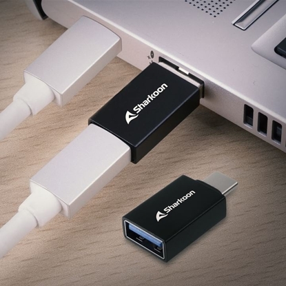 Attēls no Adapter USB Sharkoon OfficePal USB-C - USB Czarny  (4044951038473)