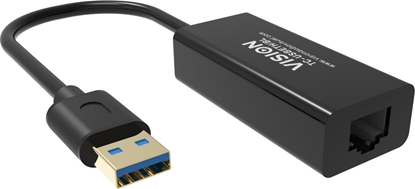 Picture of Adapter USB Vision VISION Professional installationstauglicher Adapter USB-A zu RJ45-Ethernet-Netzwerk - 30 JAHRE GARANTIE - 100/1000 Mbit/s - Fast Ethernet Mac - unterstutzt Suspend/Resume-Erkennungslogik und Steuerungsendpunkt - USB-A 3.0 (M) zu abgesch