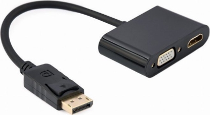Picture of Adapteris Gembird DisplayPort Male - HDMI Female + VGA Female Black