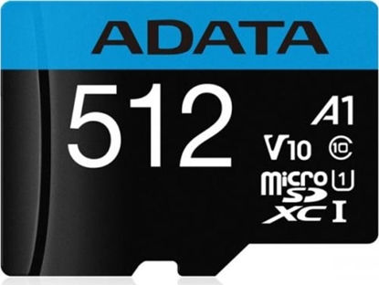 Picture of ADATA CARD MICROSDHC       512GB UHS-I CL10 100/20 MB/s W/1 Adap.