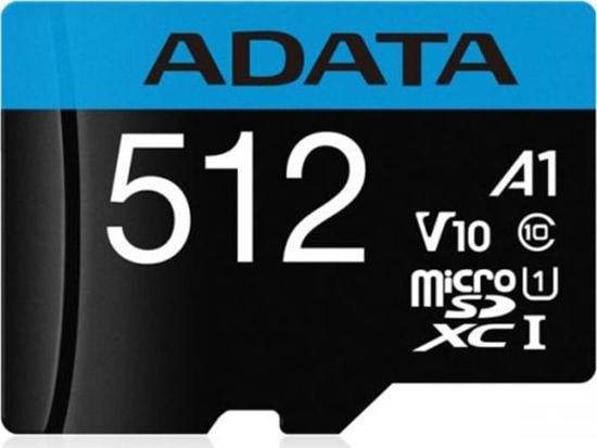Picture of ADATA CARD MICROSDHC       512GB UHS-I CL10 100/20 MB/s W/1 Adap.