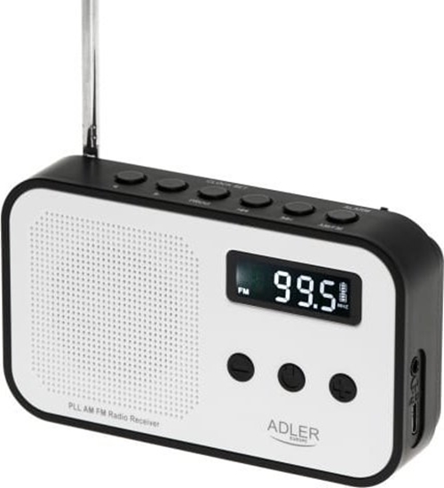 Изображение Adler | Digital radio PLL AM/FM | AD 1907 | Alarm function | White/Black