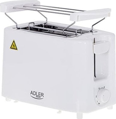 Attēls no Adler Toaster AD 3223 Power 750 W, Number of slots 2, Housing material Plastic, White