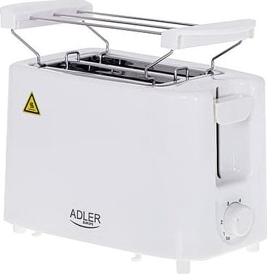 Picture of Adler Toaster AD 3223 Power 750 W, Number of slots 2, Housing material Plastic, White