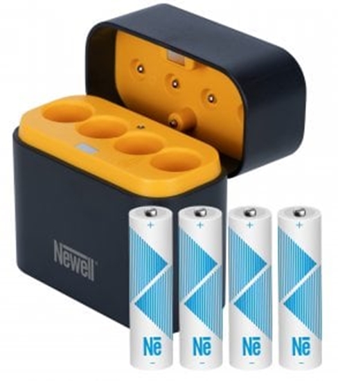 Picture of adowarka 4-kanaowa Newell do akumulatorów Li-ion + 4 akumulatory Li-ion AA 2200 mAh