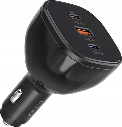 Picture of adowarka Choetech adowarka Choetech TC0024 samochodowa 160W 2x USB-C PD 3.1 1x USB-A - czarna