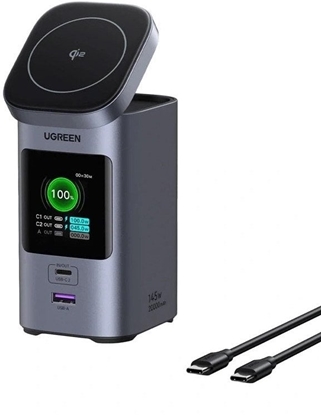 Picture of adowarka indukcyjna 2w1 / Powerbank Ugreen Nexode 20000mAh, 145W, Qi2, 2x USB-C, USB