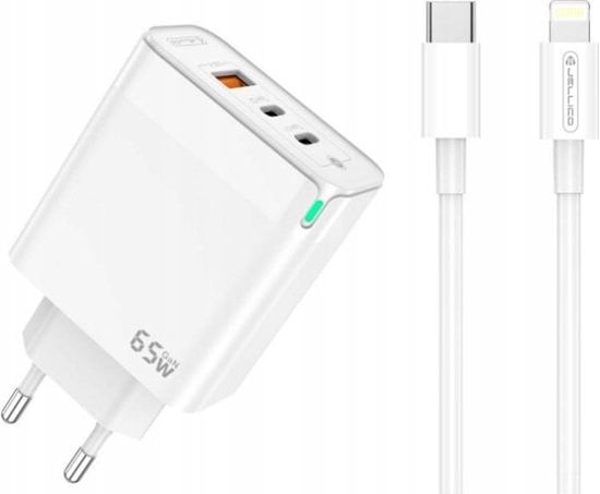 Picture of adowarka Jellico adowarka Szybka Quick 65W 2 x USB-C  USB3.0   kabel do iphone lightning