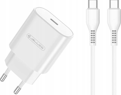 Picture of adowarka Jellico adowarka sieciowa C35 PD 25W 1xUSB-C + kabel USB-C - USB-C Biay