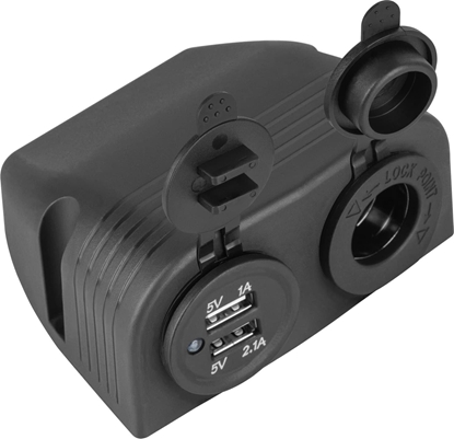 Attēls no adowarka PeiYing adowarka samochodowa 2xUSB 3100 mA + gniazdo zapalniczki