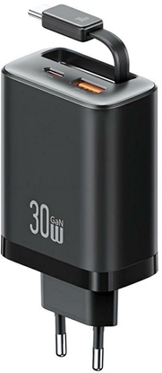 Picture of adowarka sieciowa USAMS Xiang Series CC296 30W 1xUSB-C 1xUSB-A + kabel USB-C czarny