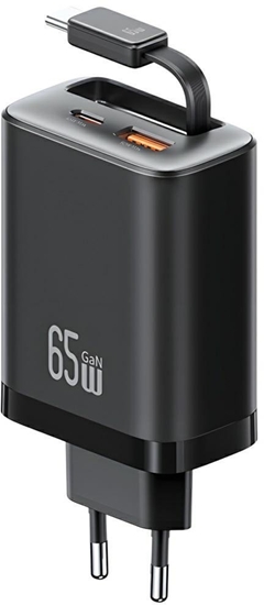 Picture of adowarka sieciowa USAMS Xiang Series CC299 65W 1xUSB-C 1xUSB-A + kabel USB-C czarny