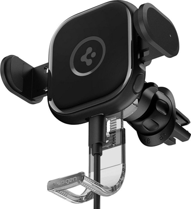 Attēls no adowarka Spigen SPIGEN UTS12W ONETAP UNIVERSAL VENT CAR MOUNT WIRELESS CHARGER BLACK