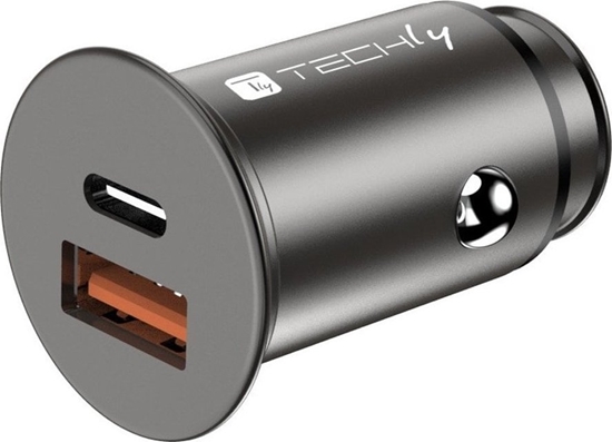Изображение adowarka Techly Techly Samochodowa Szybka Mini adowarka USB-C/A 38W 3A 5-12V