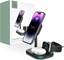 Picture of adowarka Tech-Protect adowarka bezprzewodowa Tech-Protect QI15W-A27 3in1 Magnetic MagSafe Wireless Charger Black