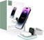 Attēls no adowarka Tech-Protect adowarka bezprzewodowa Tech-Protect QI15W-A27 3in1 Magnetic MagSafe Wireless Charger White