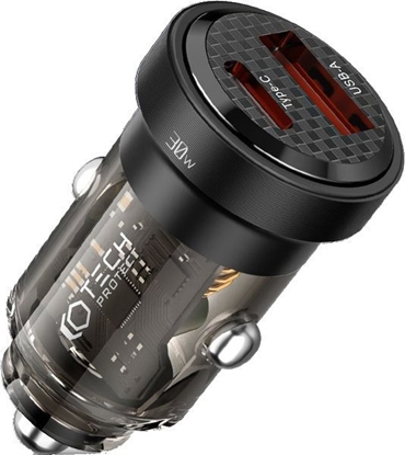 Picture of adowarka Tech-Protect adowarka samochodowa Tech-protect CC30W 2-port Car Charger PD 30W QC 3.0 Black